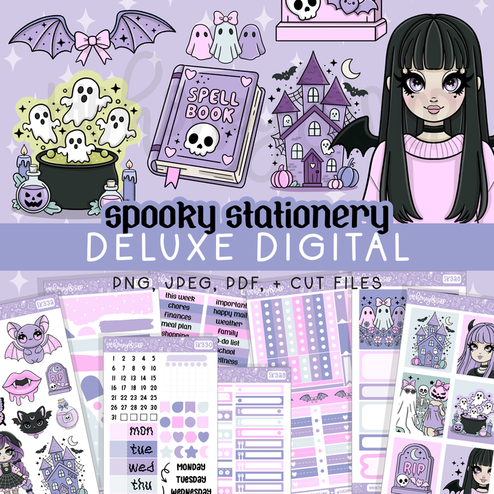 Deluxe Digital Spooky Stationery Bundle