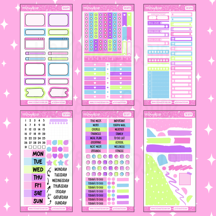 Y2K | 8 Page Weekly Kit | Choose your Skin Tone!