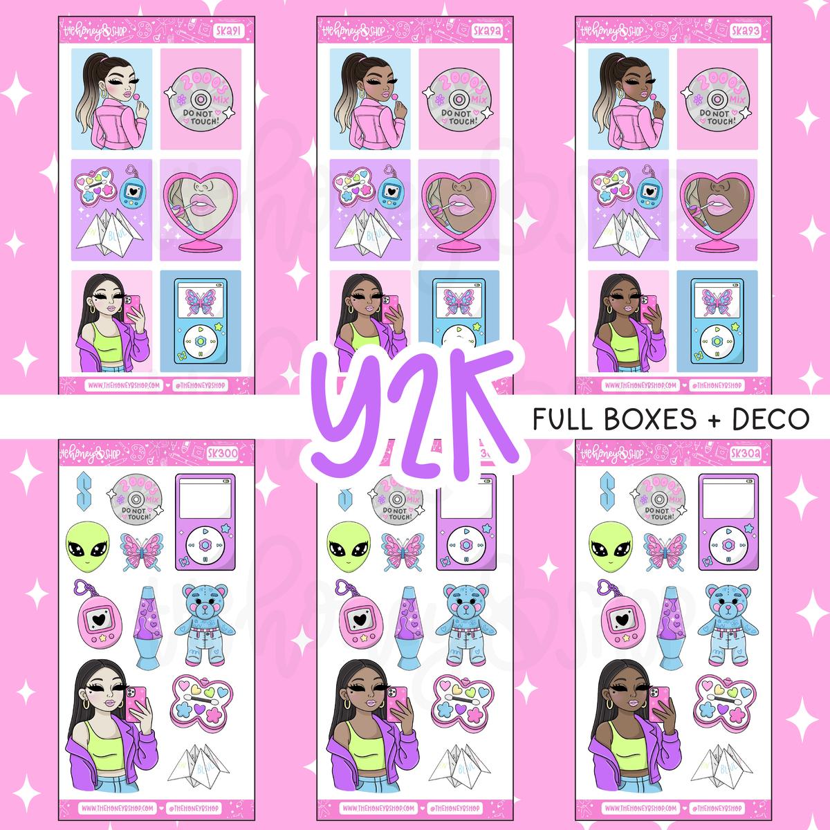 Y2K | 8 Page Weekly Kit | Choose your Skin Tone!