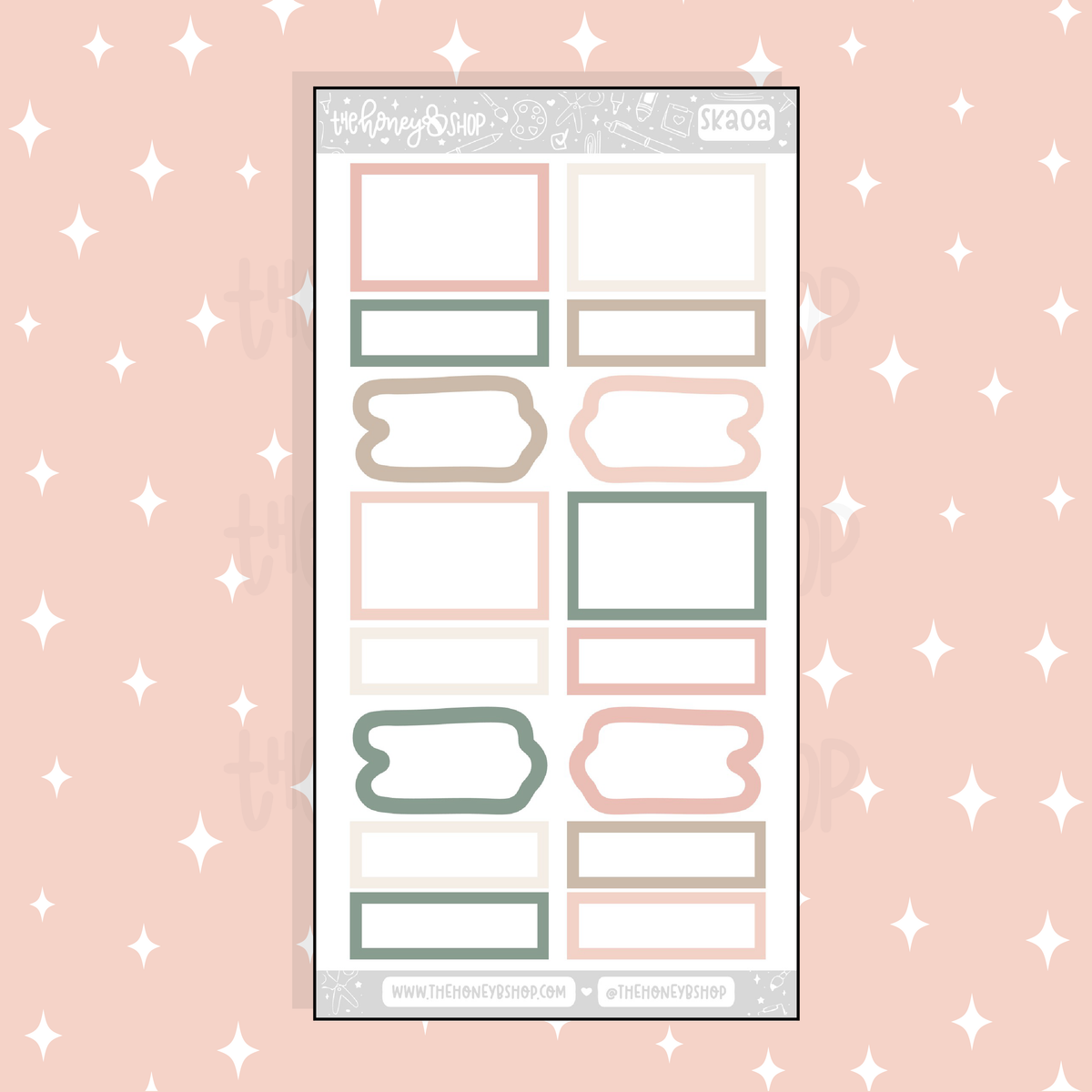 Fresh Start Half Boxes Doodle Sticker | A La Carte