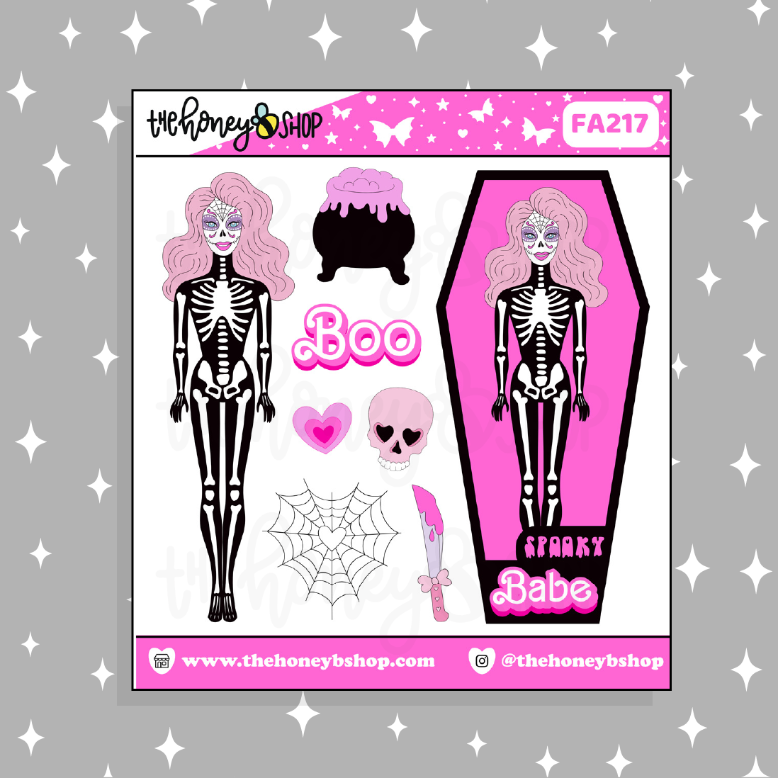 Spooky Barbs Deco Doodle Sticker