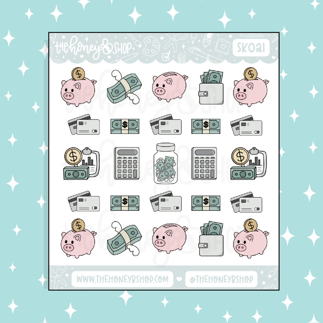 Budget Icons Doodle Sticker