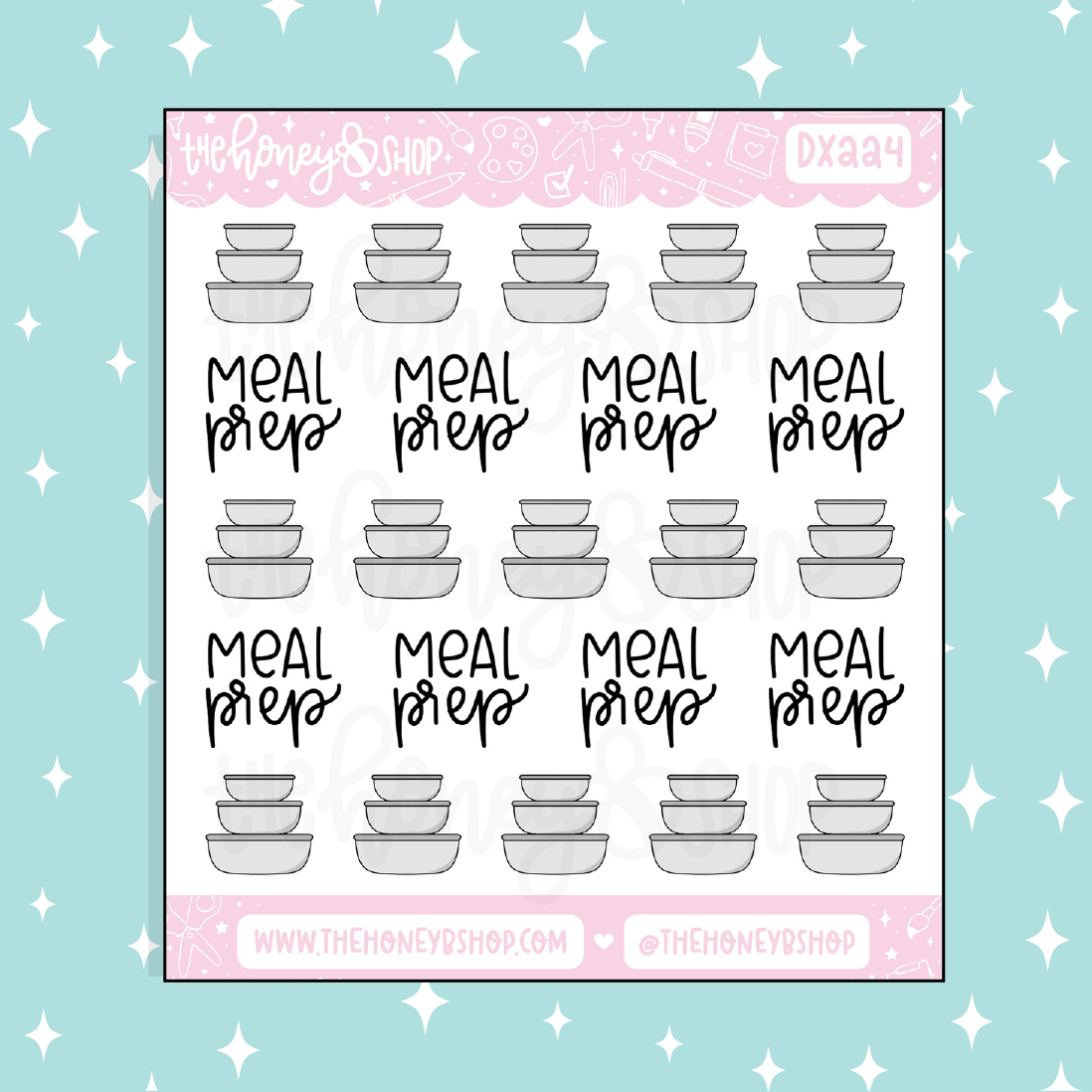 Meal Prep Lettering Doodle Sticker – TheHoneyBShop
