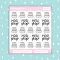 Meal Prep Lettering Doodle Sticker