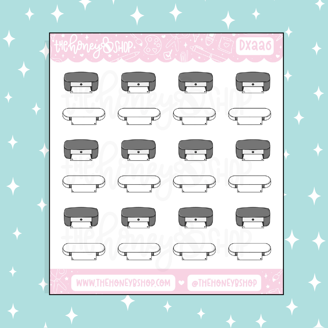 Printer + Cutter Doodle Sticker