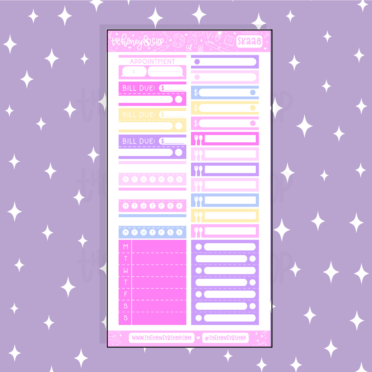 Fight Like A Girl 2.0 Habits + Functionals Doodle Sticker | A La Carte