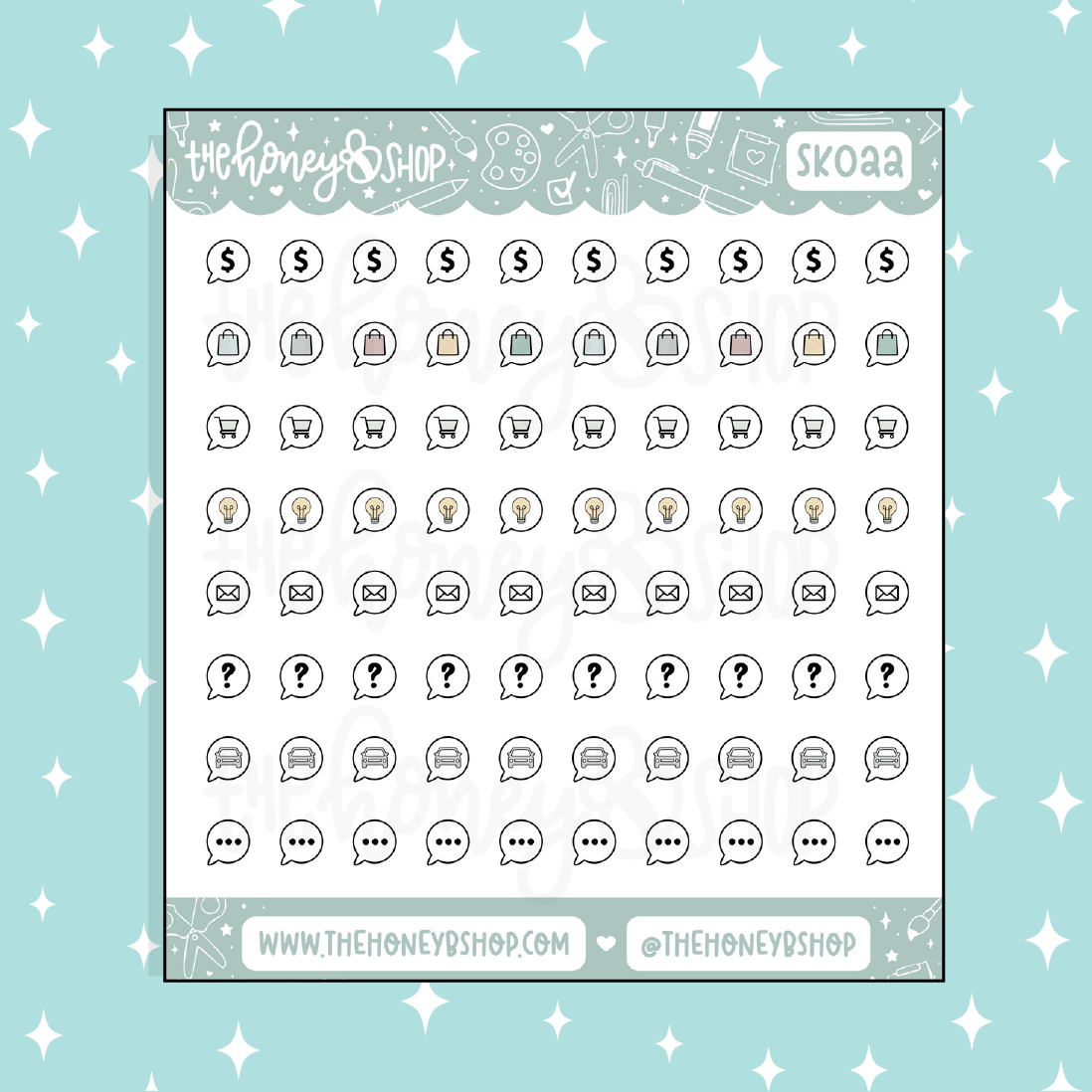 Bubble Blurbs Sampler Doodle Sticker