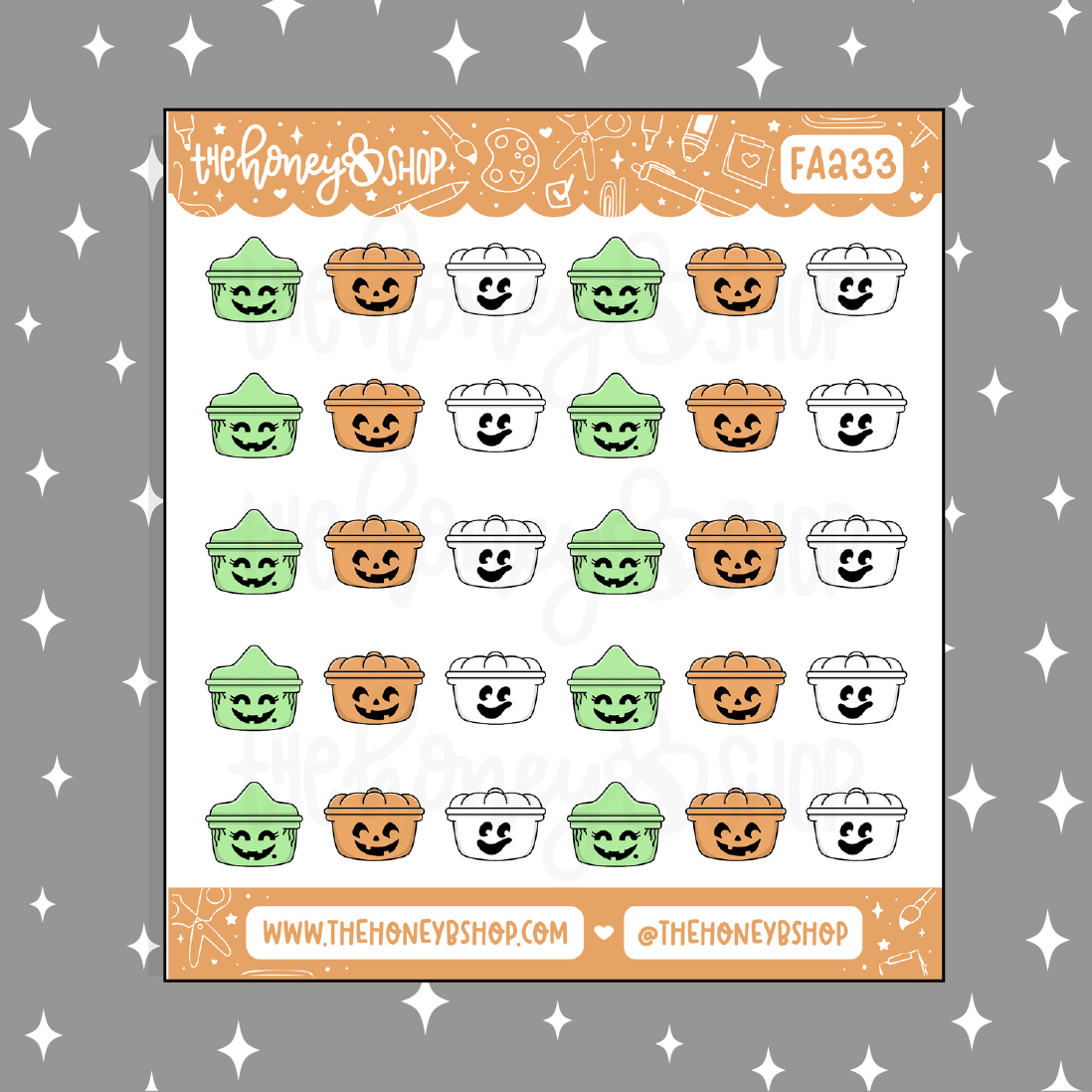 Boo Buckets Doodle Sticker