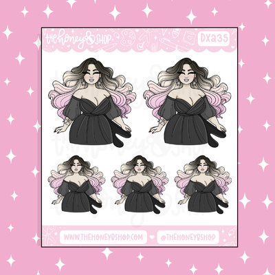 Star of the Show Babe Doodle Sticker | Choose your Skin Tone!