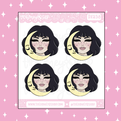 Lunar Babe Doodle Sticker | Choose your Skin Tone!
