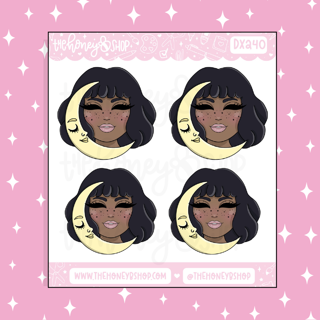 Lunar Babe Doodle Sticker | Choose your Skin Tone!