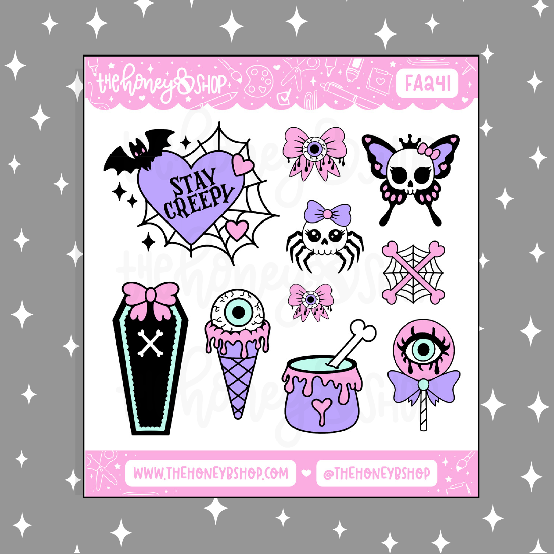 Creepy Cute Deco Doodle Sticker