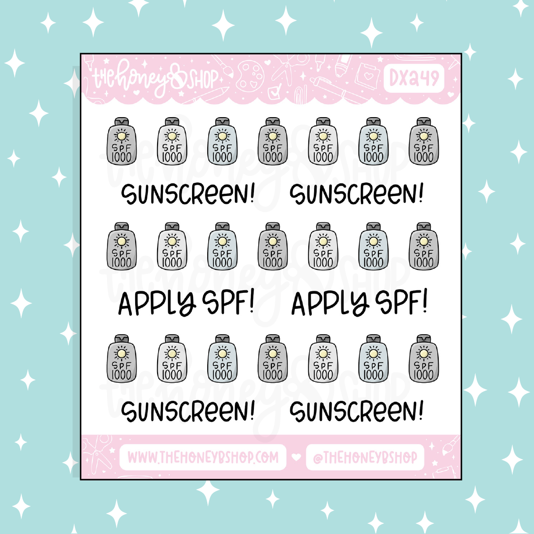 SPF 1000 Sunscreen Doodle Sticker