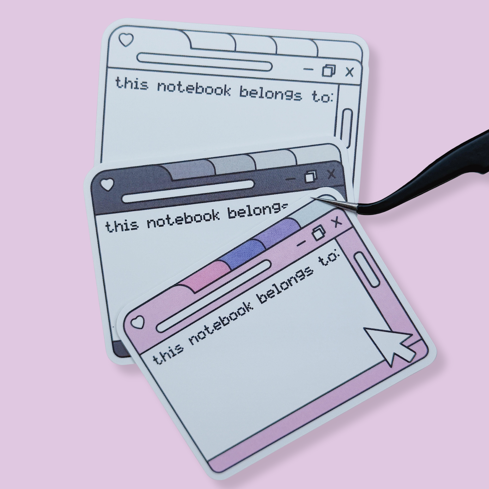 My Notebook Sticker This Notebook Belongs To: Vinyl Sticker Die Cut | Choose Your Color Op ...