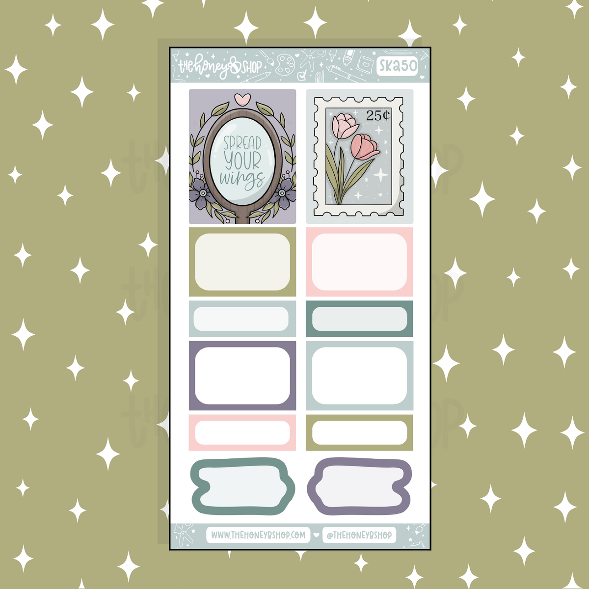Fairycore Half Boxes Doodle Sticker | A La Carte
