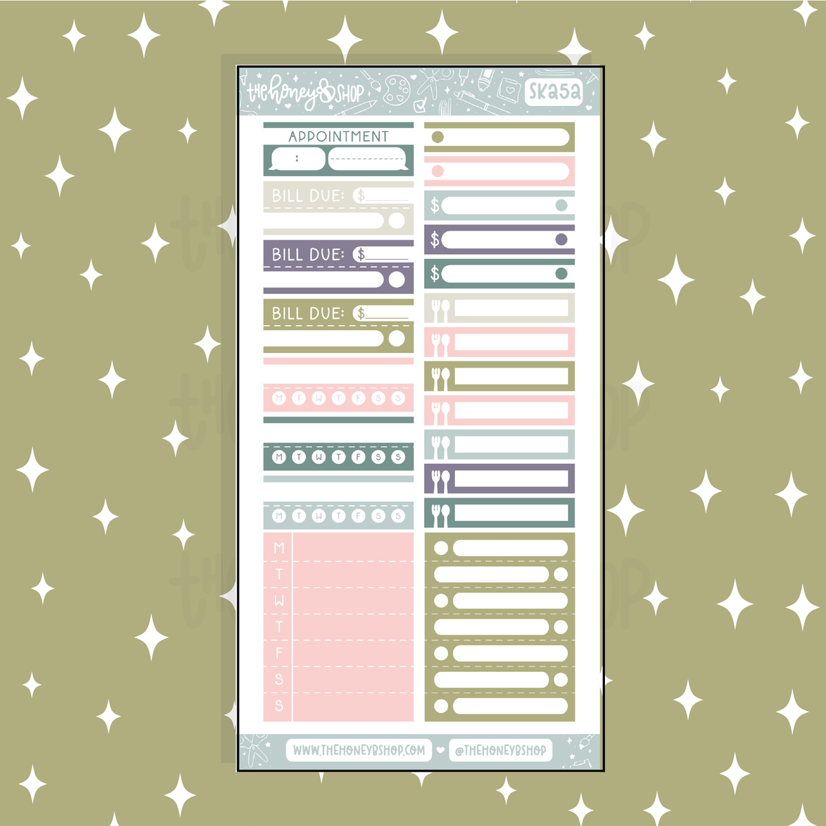 Fairycore Habits + Functionals Doodle Sticker | A La Carte