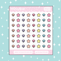 Seashells + Starfish Icon Doodle Sticker
