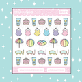 Summer Icon Sampler Doodle Sticker