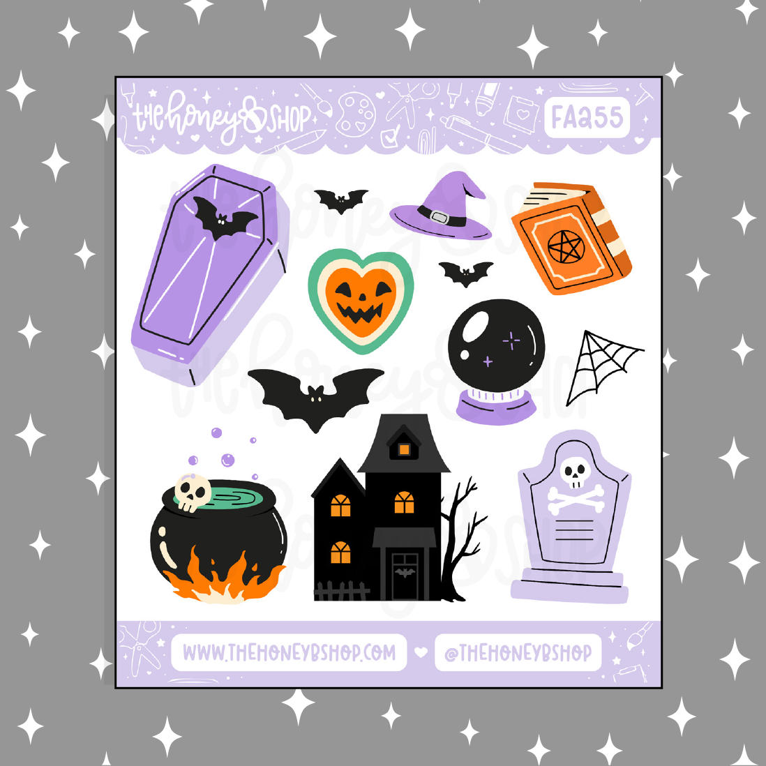 Haunted Halloween Deco Doodle Sticker