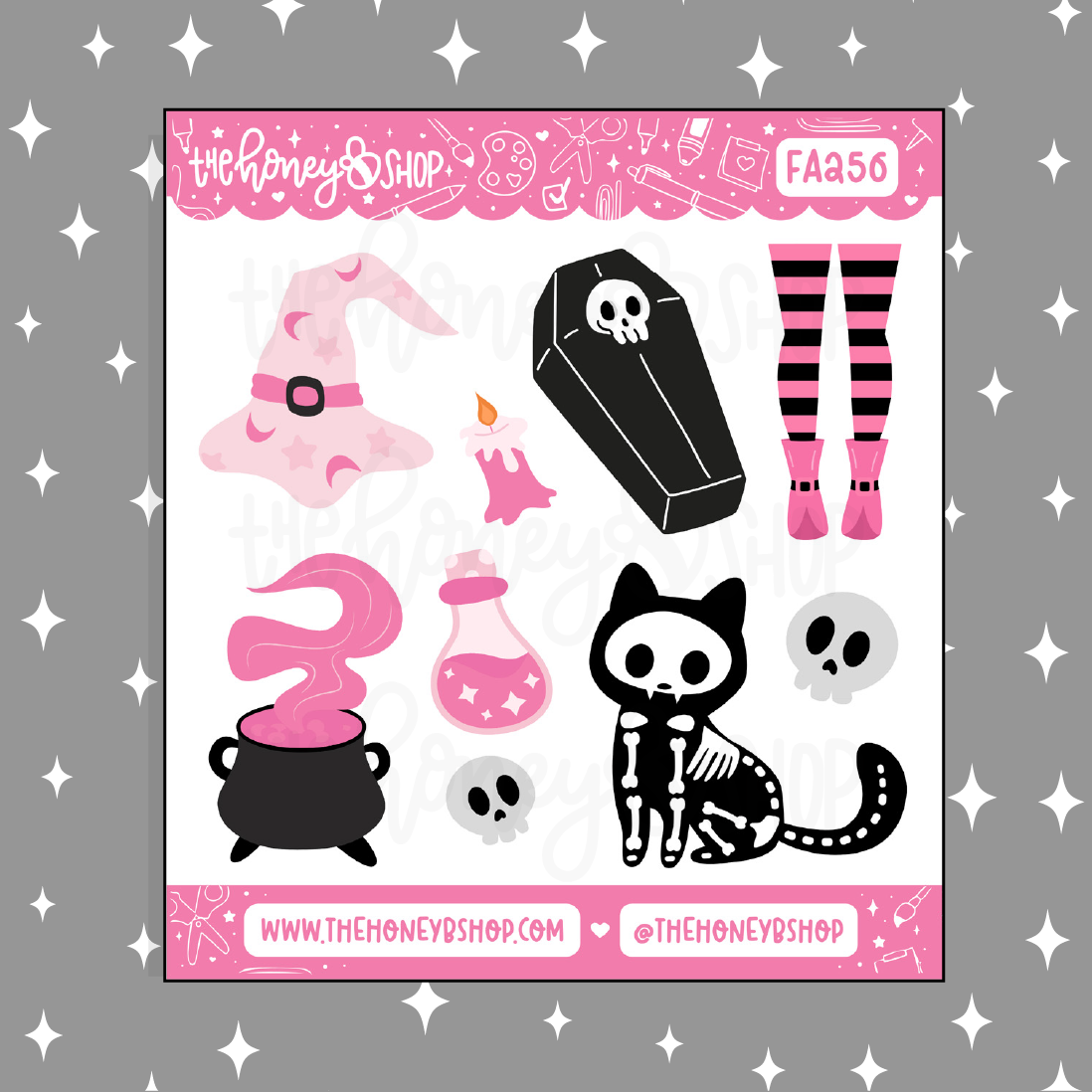 Pinkish Halloween Deco Doodle Sticker