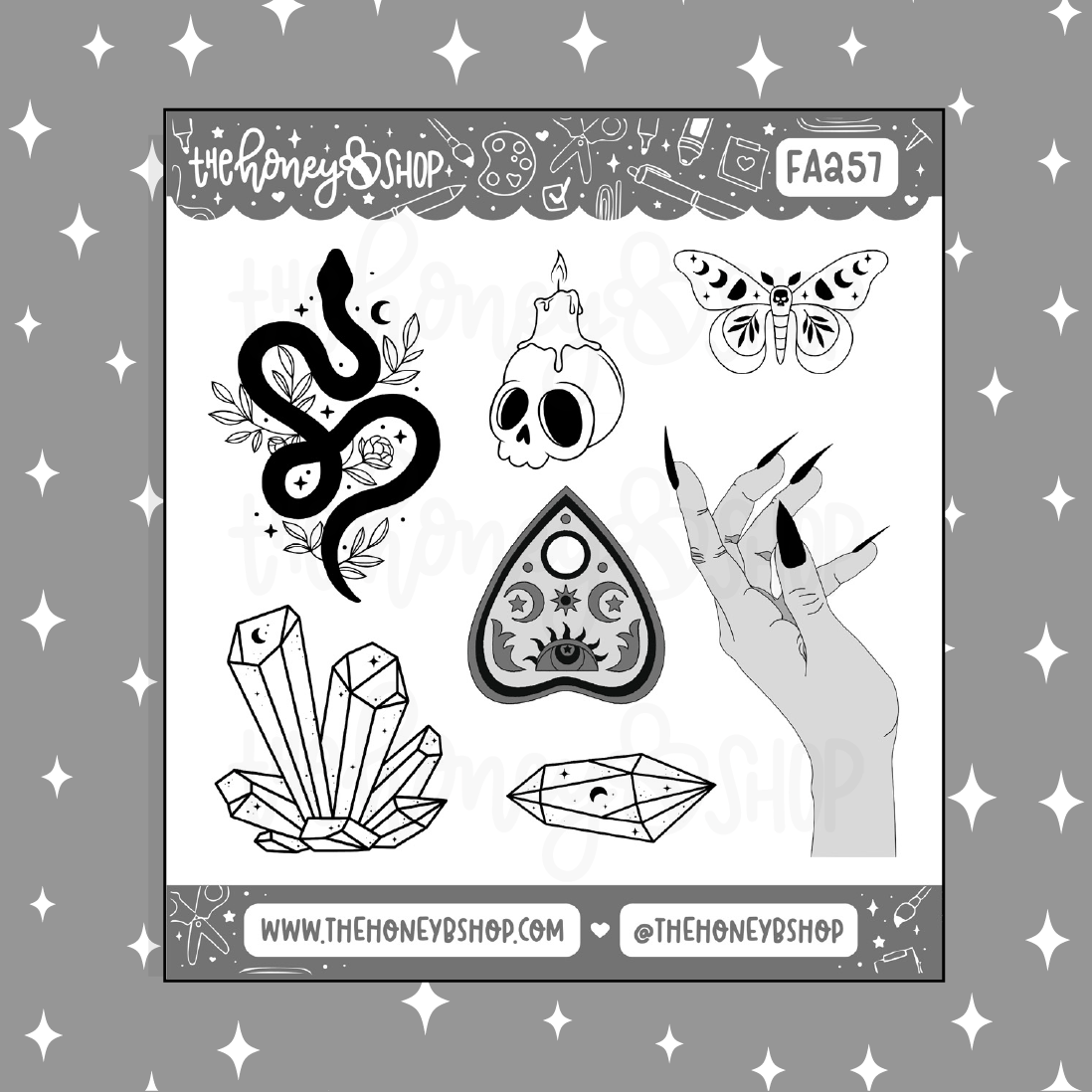 Creepy Crystals Deco Doodle Sticker