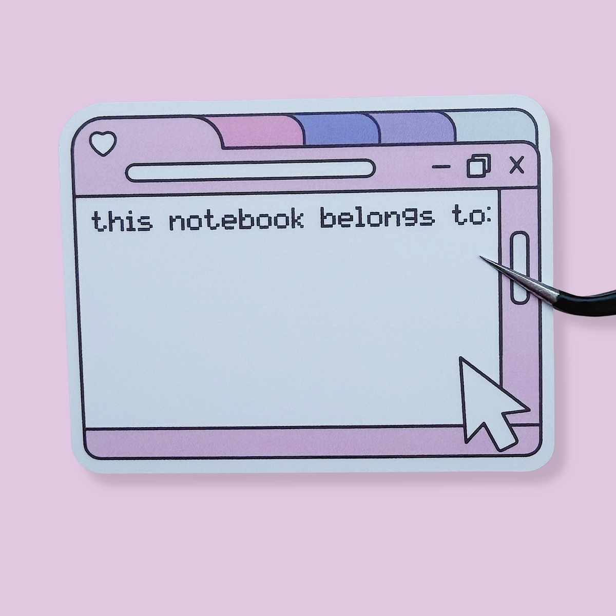 This Notebook Belongs To: Vinyl Sticker Die Cut | Choose Your Color Option!