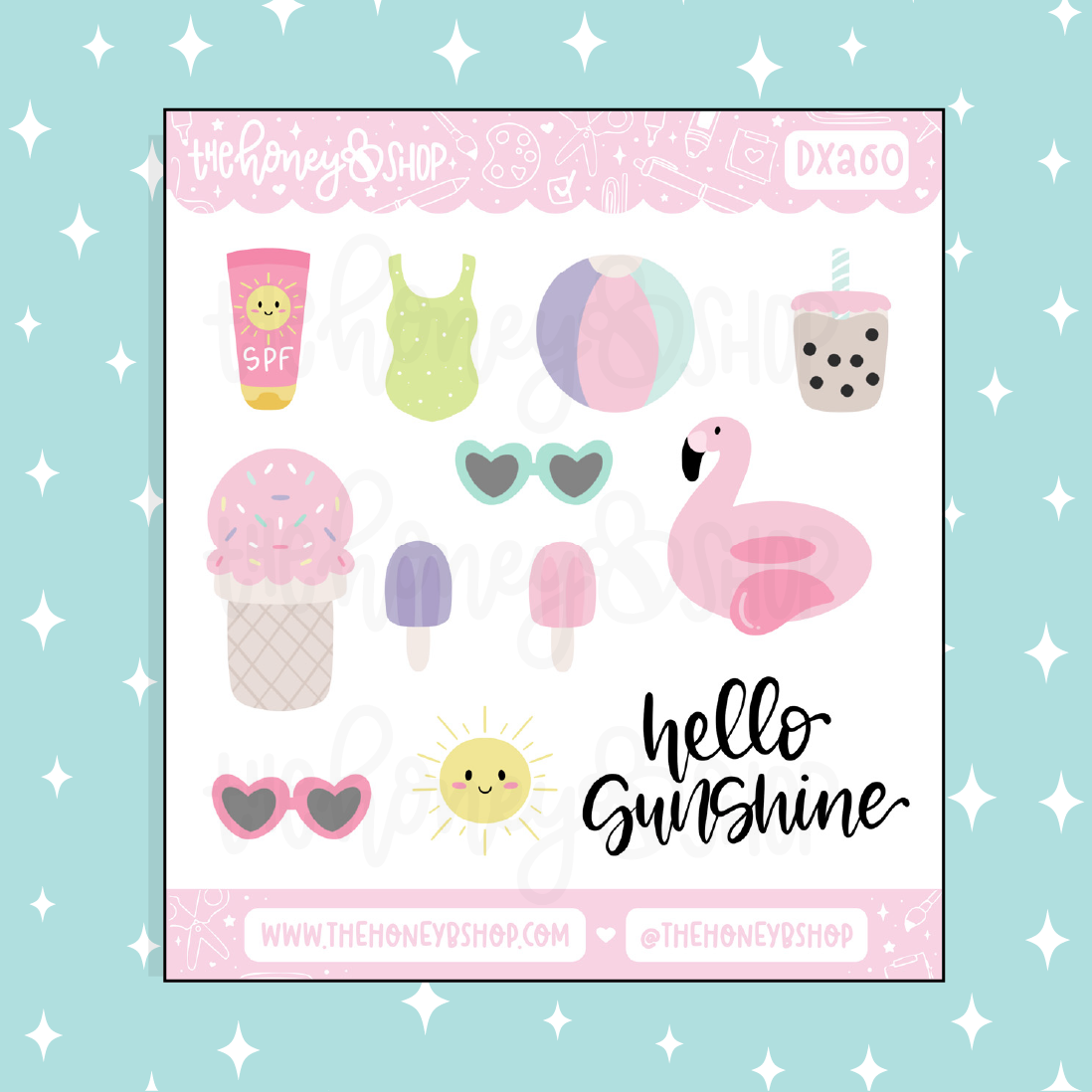 Summer Deco Doodle Sticker