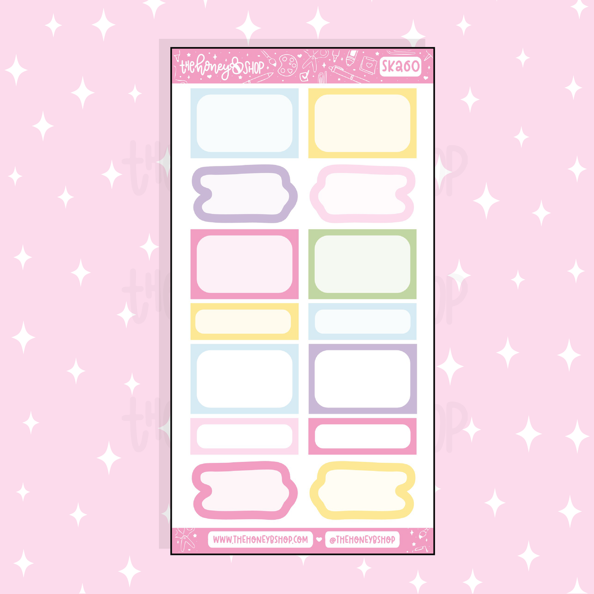 Hello Honey Half Boxes Doodle Sticker | A La Carte