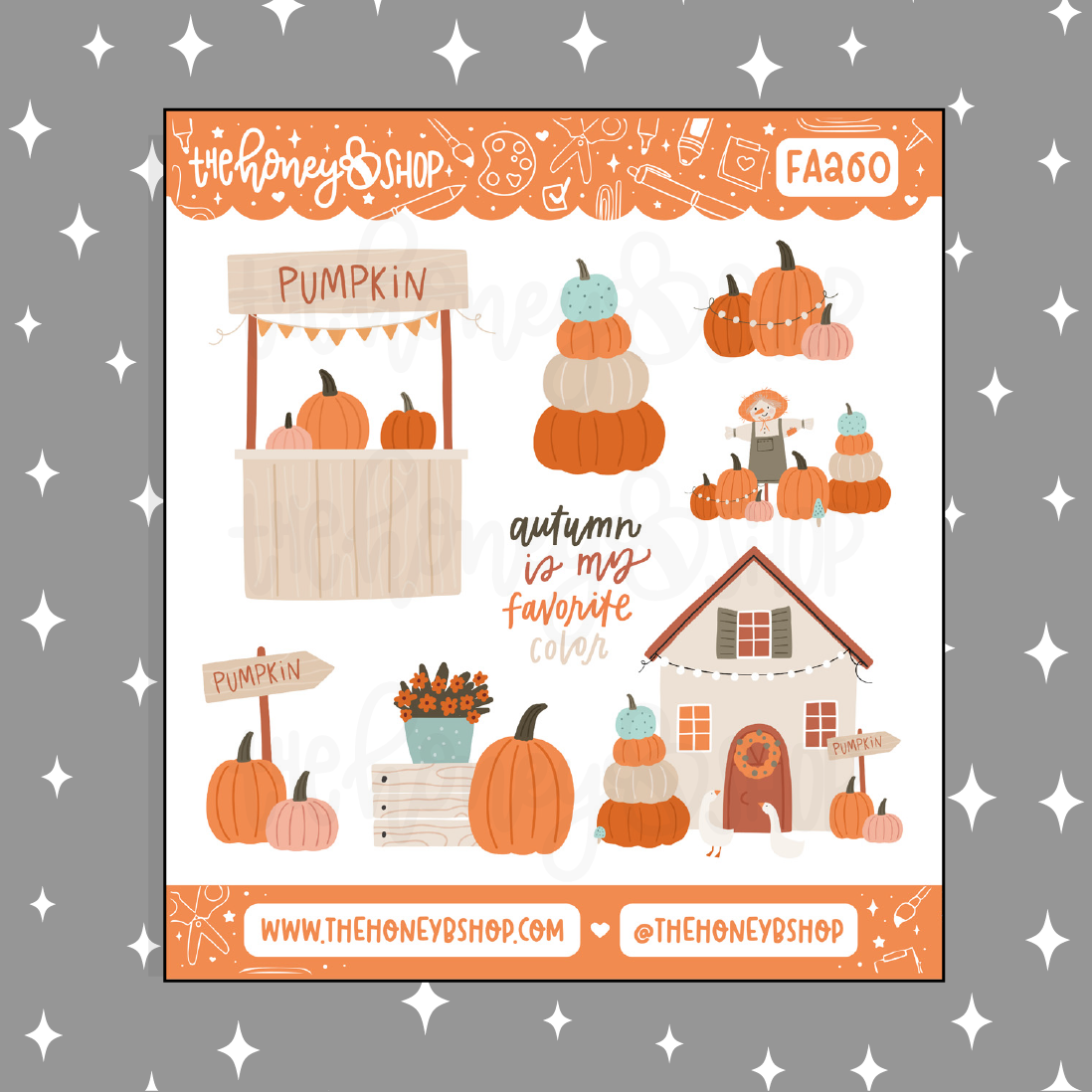 Pumpkin Patch Deco Doodle Sticker