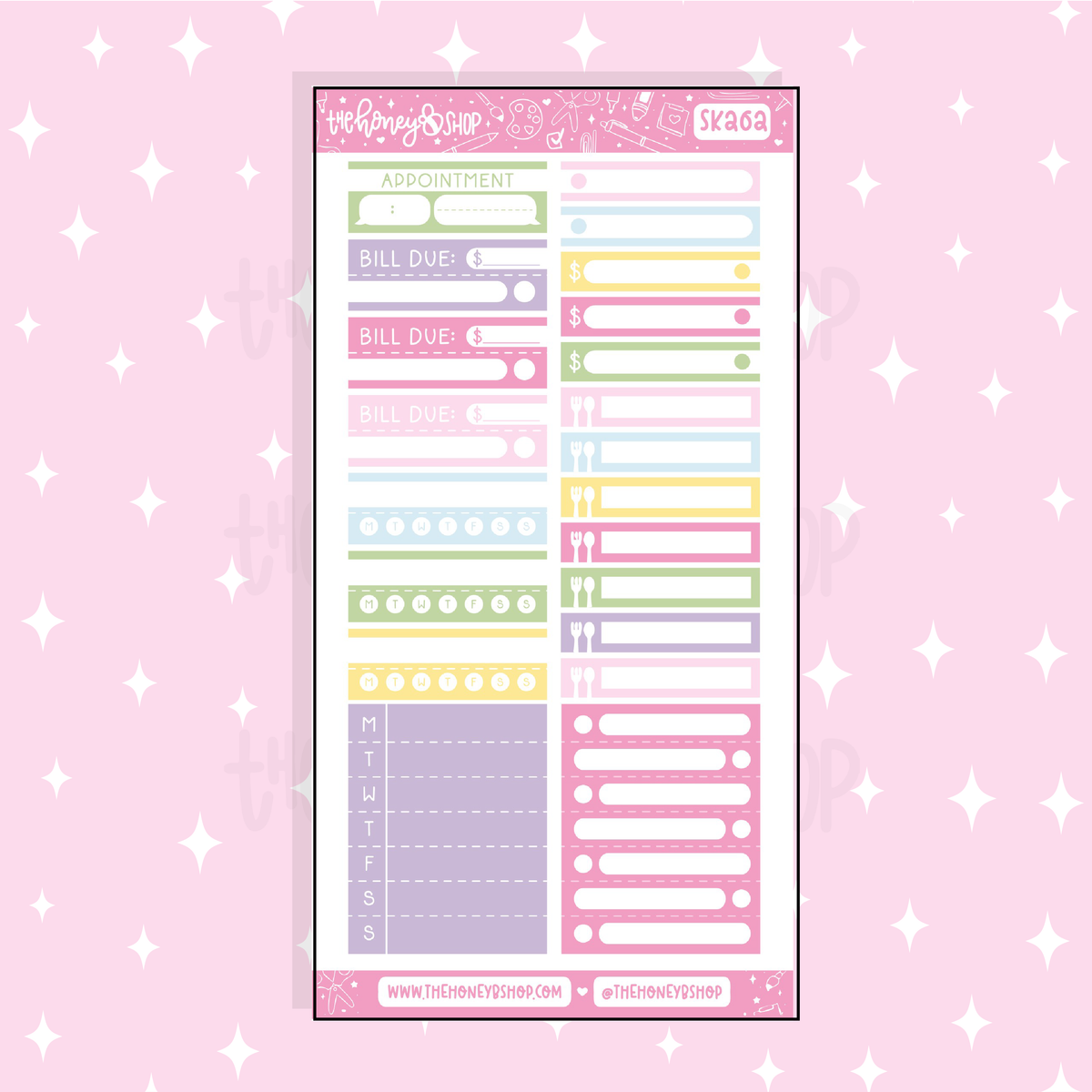 Hello Honey Habits + Functionals Doodle Sticker | A La Carte