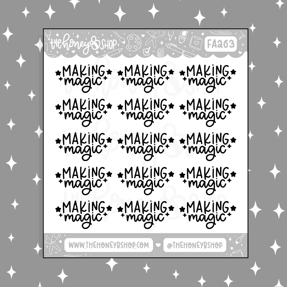 Making Magic Lettering Doodle Sticker