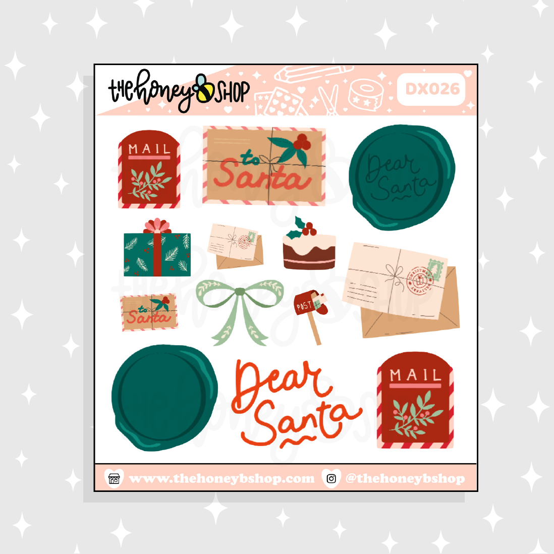 Dear Santa Deco Doodle Sticker