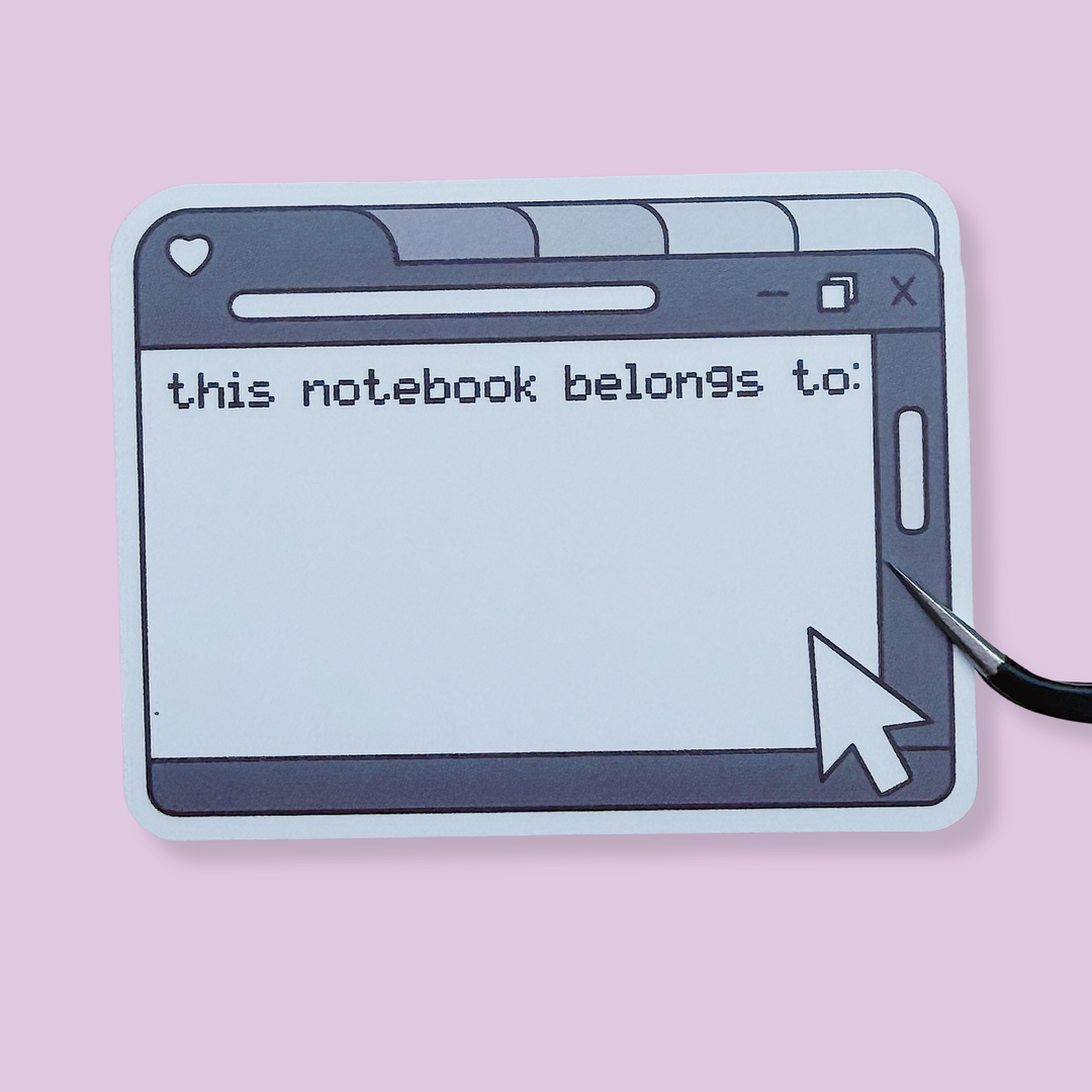 This Notebook Belongs To: Vinyl Sticker Die Cut | Choose Your Color Option!