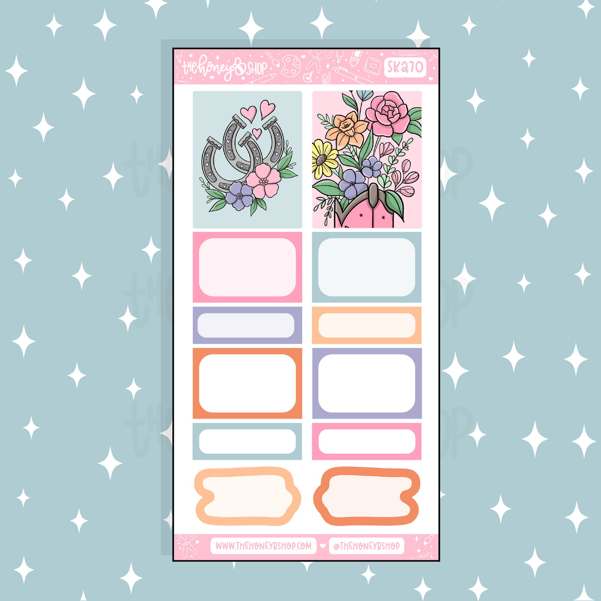 Desert Charm Half Boxes Doodle Sticker | A La Carte