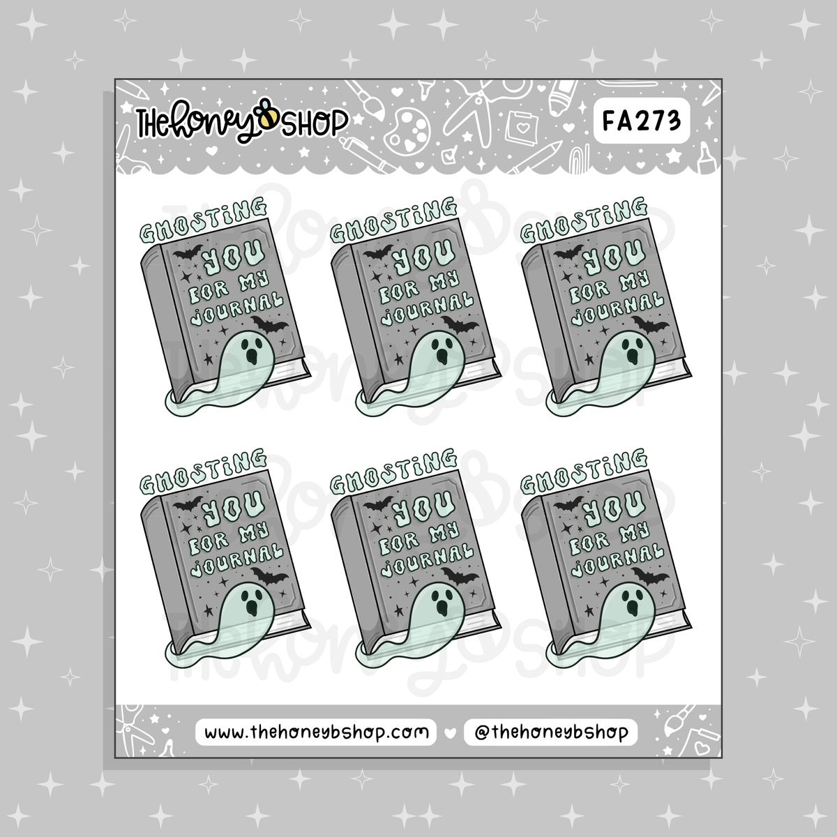 Ghosting You For My Journal Doodle Sticker Sheet