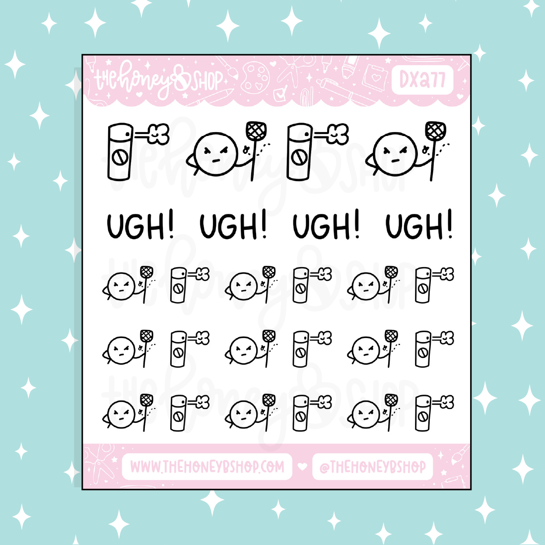 Ugh! Bugs / Mosquitos / Spray Bugs Doodle Sticker
