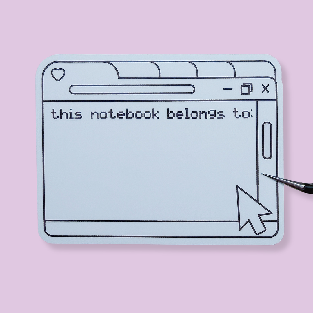 This Notebook Belongs To: Vinyl Sticker Die Cut | Choose Your Color Option!