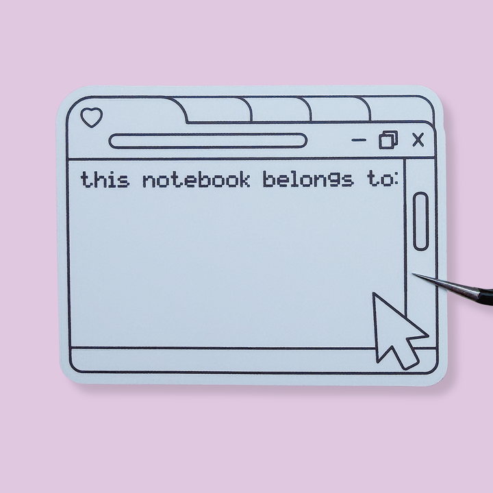 This Notebook Belongs To: Vinyl Sticker Die Cut | Choose Your Color Option!