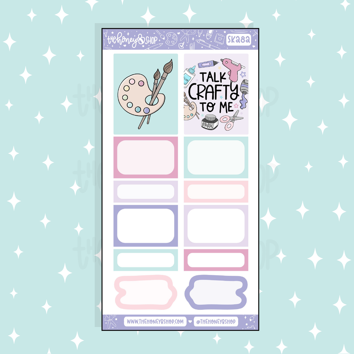 Crafty AF Half Boxes Doodle Sticker | A La Carte