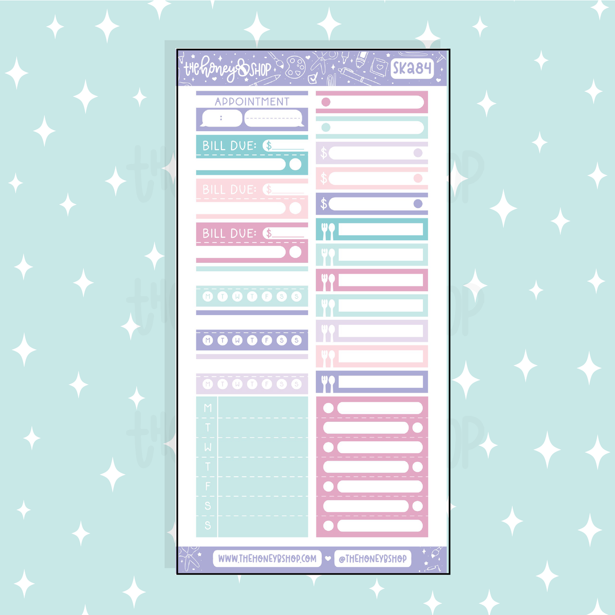 Crafty AF Habits + Functionals Doodle Sticker | A La Carte