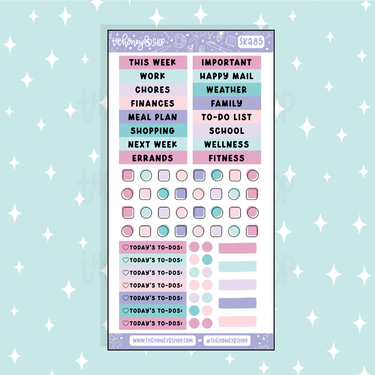 Crafty AF Headers + Bullet Points Doodle Sticker | A La Carte