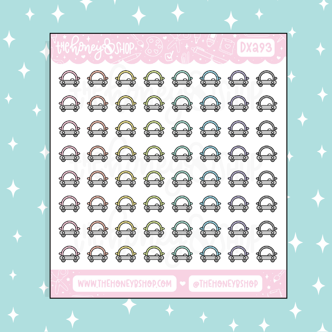 Car Icon Doodle Sticker