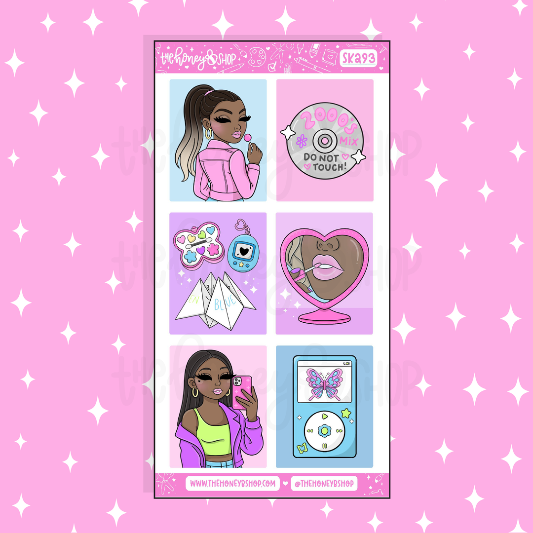 Etiqueta engomada del Doodle de las cajas llenas de las duchas | A la carta | ¡Elige tu tono de piel!