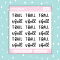 T-Ball Lettering Doodle Sticker
