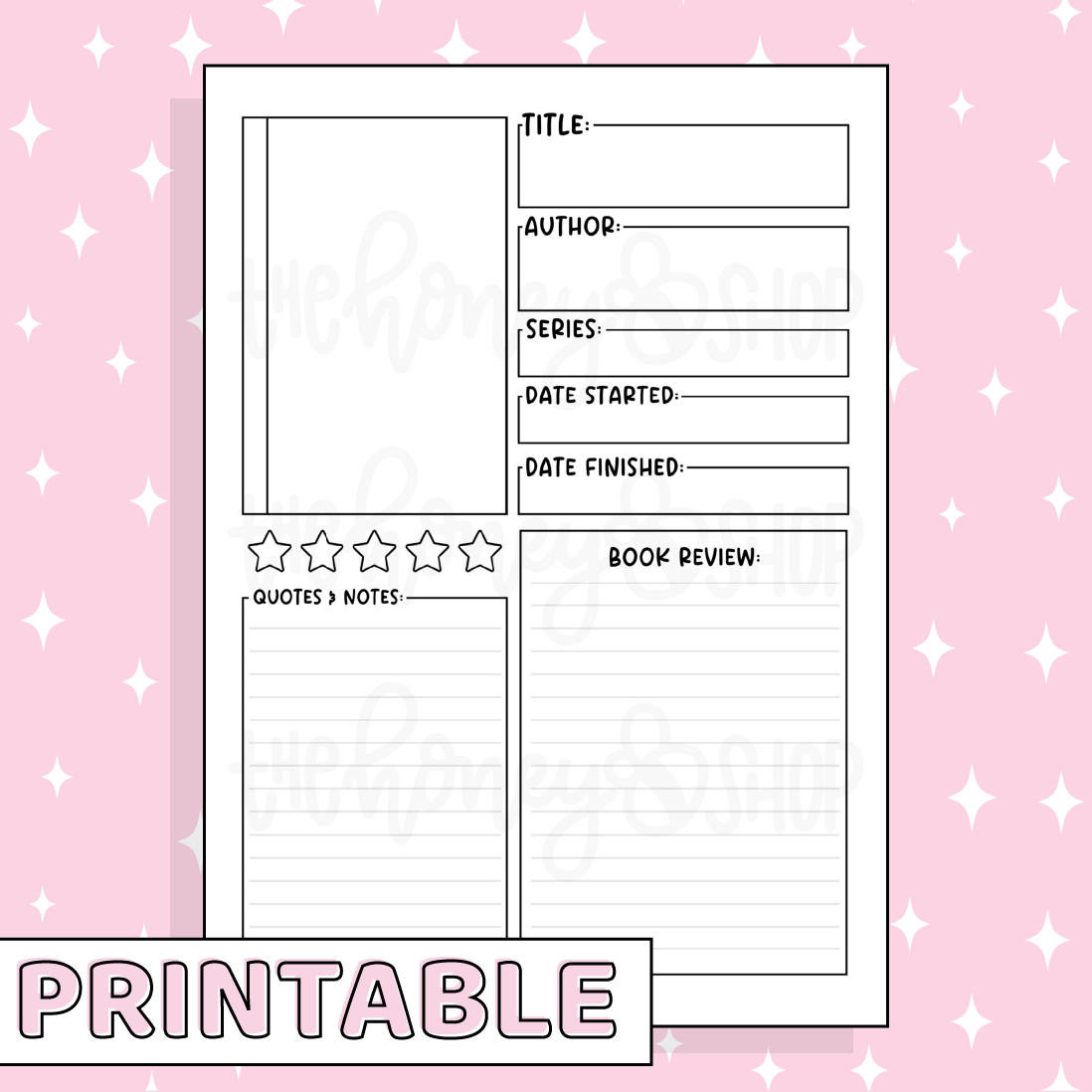 Grocery List Printable Bee-6 Full Page Sticker, B6 Planner
