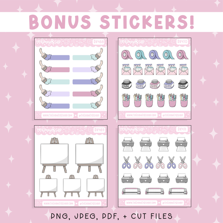 Crafty AF | Deluxe Digital Babe Box - Printable Stickers &amp; Clipart