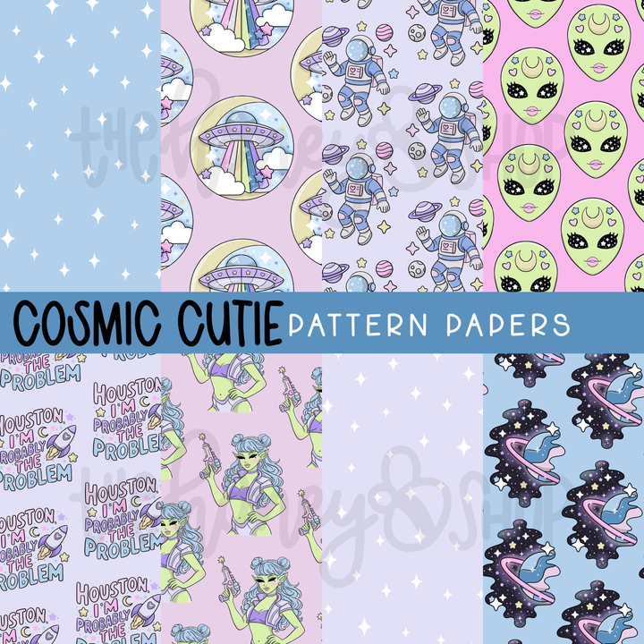 Cosmic Cuties | Deluxe Digital Babe Box - Printable Stickers &amp; Clipart