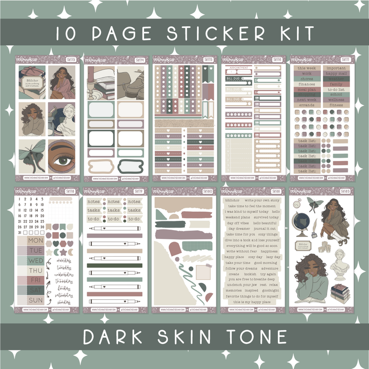 Dark Academia | Deluxe Digital Babe Box - Printable Stickers &amp; Clipart