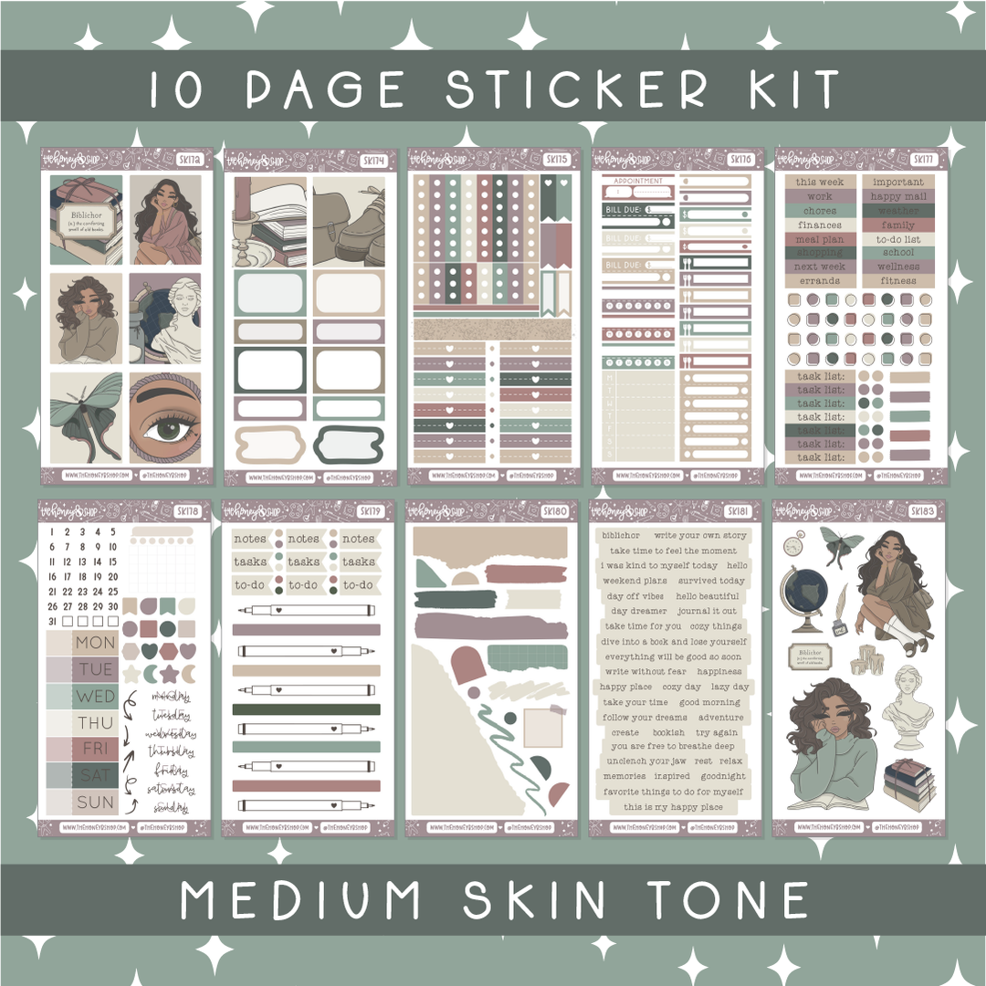 Dark Academia | Deluxe Digital Babe Box - Printable Stickers &amp; Clipart