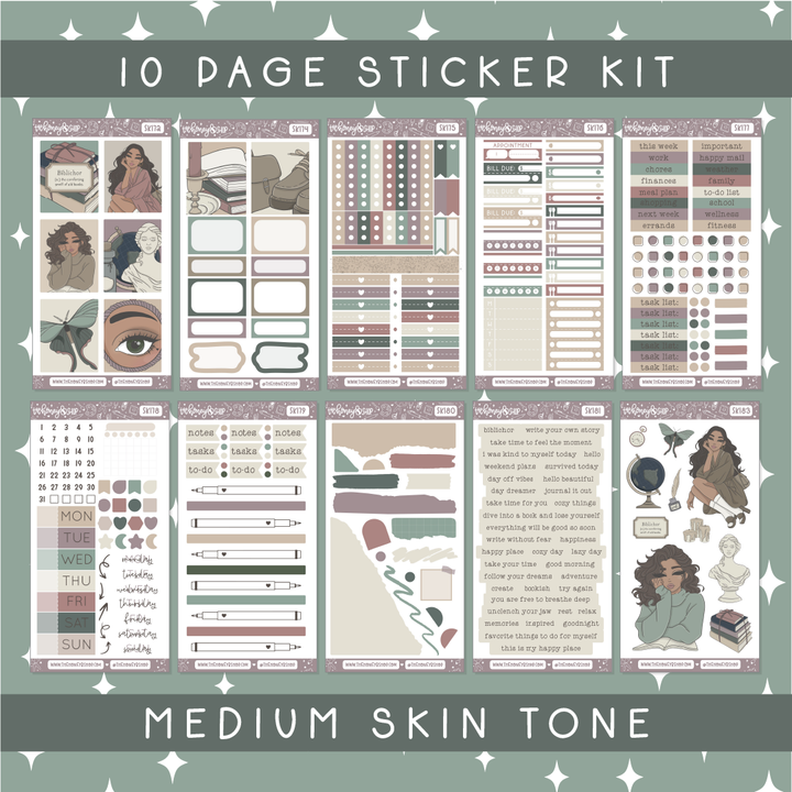 Dark Academia | Deluxe Digital Babe Box - Printable Stickers &amp; Clipart
